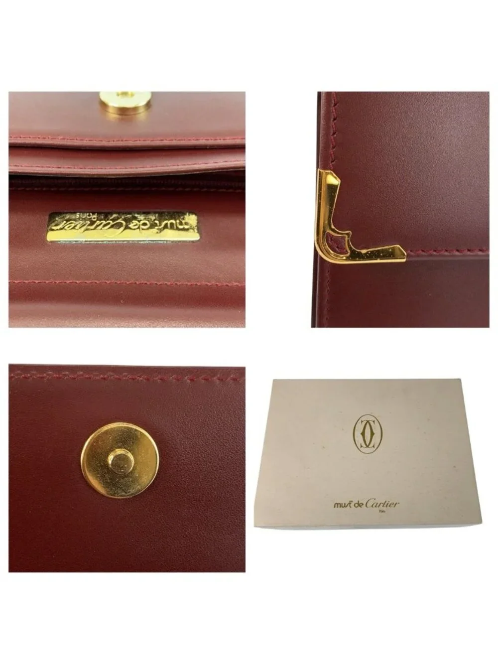 Cartier Must Clutch Leather Gold